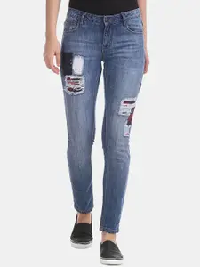 V-Mart Women Classic Highly Distressed Light Fade Cotton Jeans