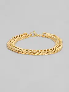 Roadster Men Brass Gold-Plated Link Bracelet
