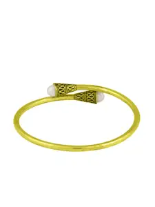 ahilya Women 92.5 Sterling Silver Antique Gold-Plated Cuff Bracelet