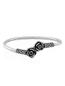 ahilya Women 92.5 Sterling Silver Oxidised Cuff Bracelet