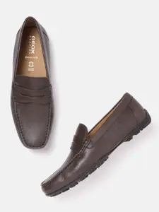 Geox  U Kosmopolis+Grip Men Textured Lightweight Leather Moccasins