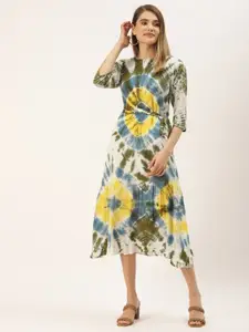 Maaesa Dyed Midi A-Line Dress