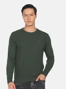 Arrow Sport Round Neck Ribbed Pullover