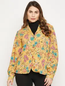 Bitterlime Long Sleeves Relaxed Floral Printed Casual Shirt