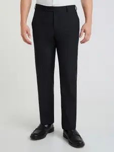 Park Avenue Men Mid-Rise Checked Smart Trousers