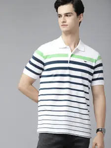 Park Avenue Striped Polo Collar Slim Fit T-shirt