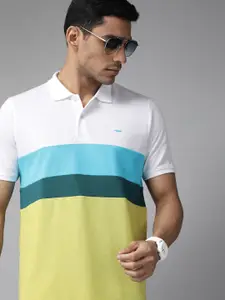 Park Avenue Colourblocked Polo Collar Slim Fit T-shirt