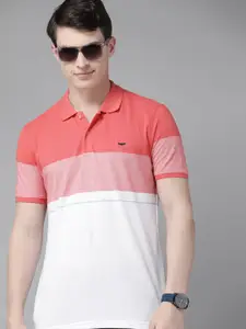 Park Avenue Colourblocked Polo Collar Slim Fit T-shirt