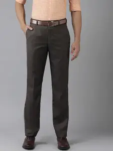 Park Avenue Men Textured Smart Fit Mid-Rise Formal Trousers