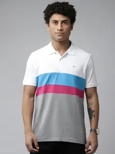 Park Avenue Colourblocked Polo Collar Slim Fit T-shirt