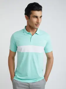 Park Avenue Striped Polo Collar Slim Fit T-shirt