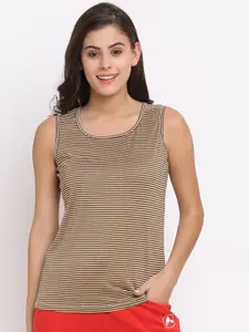 Rute Women Striped Sleeveless Cotton T-shirt