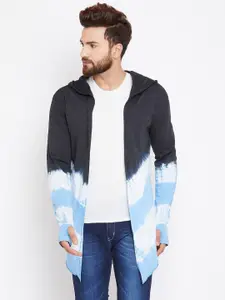 CHILL WINSTON Abstract Printed Longline Pure Cotton Cardigan