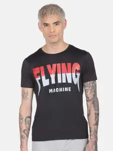 Flying Machine Typography Printed T-shirt