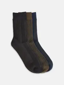 BYFORD by Pantaloons Men Pack Of 3 Patterned Calf-Length Socks