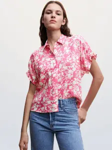 MANGO Floral Printed Casual Shirt