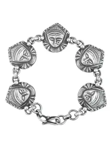 ahilya 92.5 Sterling Silver-Plated Durga Link Bracelet