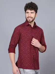 Cantabil Micro Ditsy Printed Cotton Casual Shirt