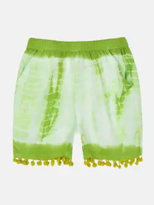 KiddoPanti Girls Tie & Dye Regular Fit Shorts