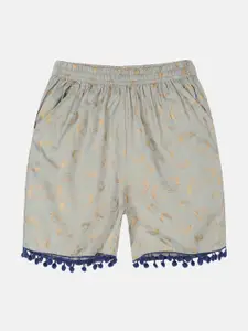 KiddoPanti Girls Grey Shorts