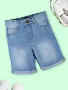 KiddoPanti Boys Washed Cotton Denim Shorts