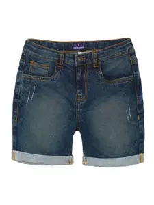 KiddoPanti Boys Denim Distressed Rollup Shorts