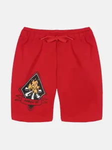 KiddoPanti Boys Printed  Pure Cotton Shorts