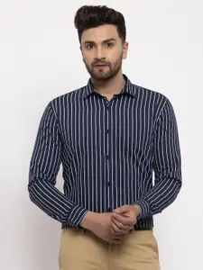 JAINISH Classic Vertical Striped Pure Cotton Formal Shirt