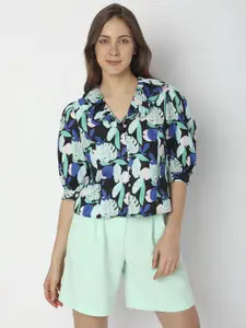 Vero Moda Puffed Sleeve Floral Printed Casual Shirt