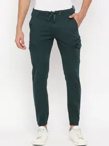 beevee Men Relaxed Tapered Fit Easy Wash Cargos Trousers