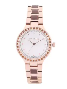 GIORDANO Women Embellished Dial & Bracelet Style Straps Analogue Watch 2976-44