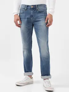 Lee Men Slim Fit Mildly Distressed Heavy Fade Stretchable Cotton Jeans