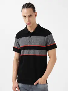 Lee Striped Polo Collar Slim Fit Cotton T-shirt