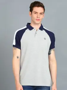 Urbano Fashion Polo Collar Raglan Sleeve Cotton Slim Fit T-shirt