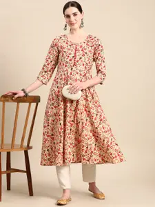 Anouk Floral Printed A-Line Kurta