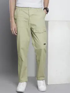 The Indian Garage Co Men Relaxed Fit Ripstop Cargo Trousers