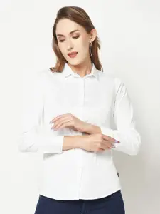 Crimsoune Club Comfort Spread Collar Pure Cotton Formal Shirt