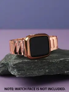 HAUTE SAUCE by  Campus Sutra HAUTE SAUCE by Campus Sutra Rose-Gold Plated Apple Watch Case With Strap
