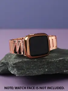 HAUTE SAUCE by  Campus Sutra HAUTE SAUCE by Campus Sutra Rose-Gold Plated Apple Watch Case With Strap