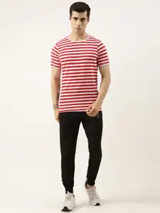 Sports52 wear Men Striped T-shirt With Joggers Training Tracksuit