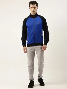 Sports52 wear Men Colourblocked Track Jacket With Joggers Training Tracksuit