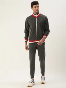Sports52 wear Solid Mock Collar Tracksuit