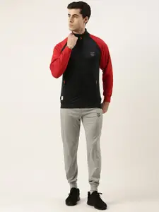 Sports52 wear Men Colourblocked Track Jacket With Joggers Training Tracksuit