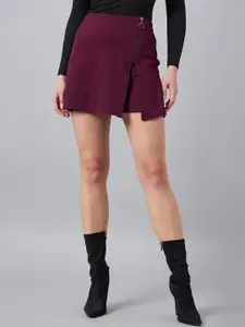 Marie Claire Women High-Rise Front Slit Skorts