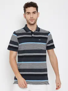 NEVA Striped Polo Collar T-shirt