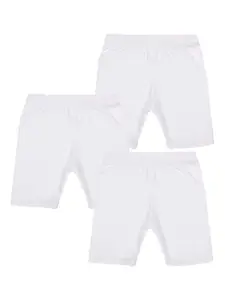Bodycare Kids Girls Pack Of 3 Mid Rise Pure Cotton Sport Shorts