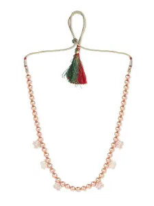 ahilya 92.5 Sterling Silver Rose Gold-Plated Necklace
