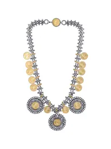 ahilya 92.5 Sterling Silver & Gold-Plated Foliate Coin Necklace