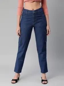ADBUCKS Relaxed Fit High-Rise Pure Cotton Stretchable Jeans