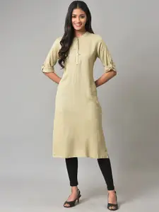 AURELIA Mandarin Collar Straight Kurta